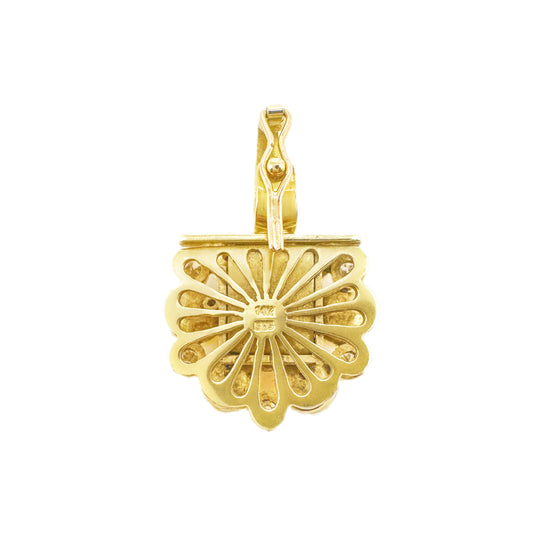 14ct Pearl & Diamond Pendant