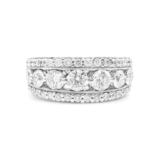 18ct White Gold Diamond Dress Ring