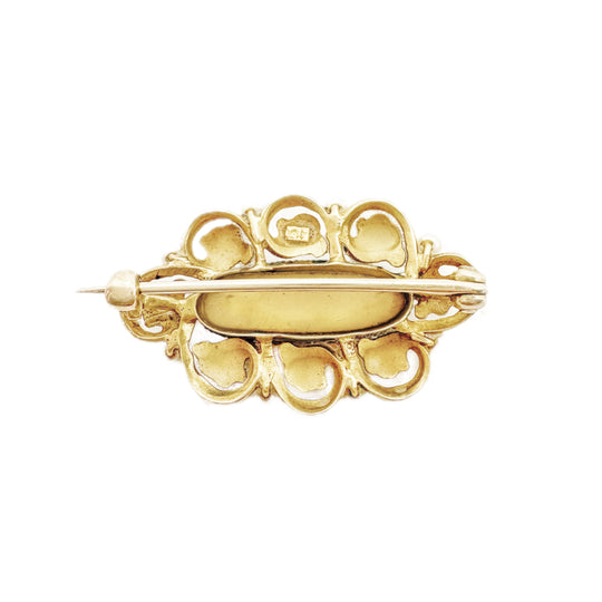 Opal & Pearl Brooch