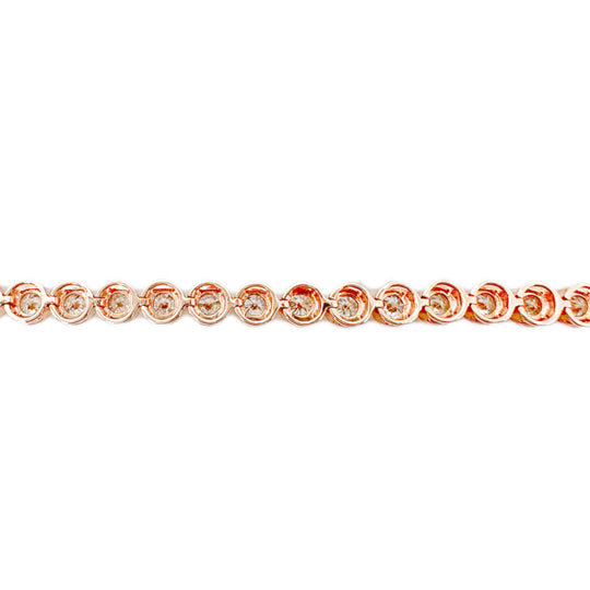 14ct Rose Gold Diamond Tennis Bracelet
