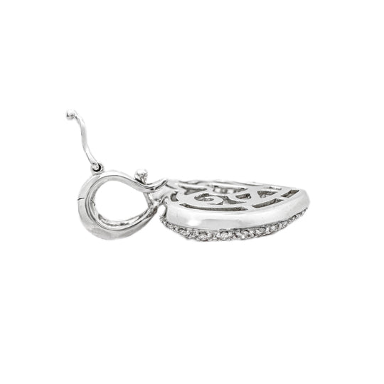 18ct White Gold Diamond Heart Enhancer