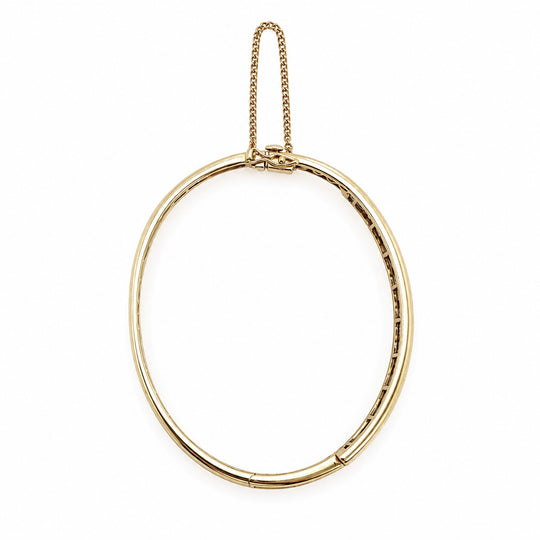 9ct Yellow Gold Diamond Bangle