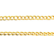 9ct Yellow Gold Curb Fob Chain, 47cm