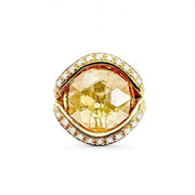 18ct Yellow Gold Citrine & Diamond Ring