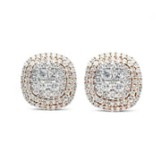 14ct Rose Gold & Diamond Earrings