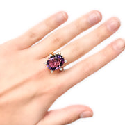 18ct Amethyst & Diamond Ring