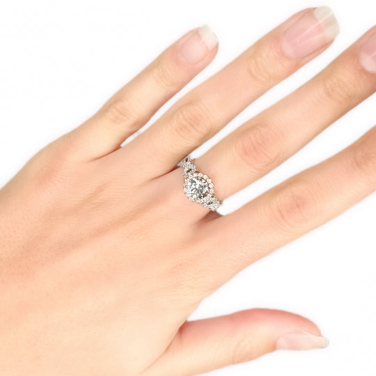 14ct Rose Gold Diamond Engagement Ring