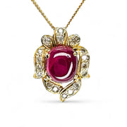 15ct Spinel & Diamond Pendant