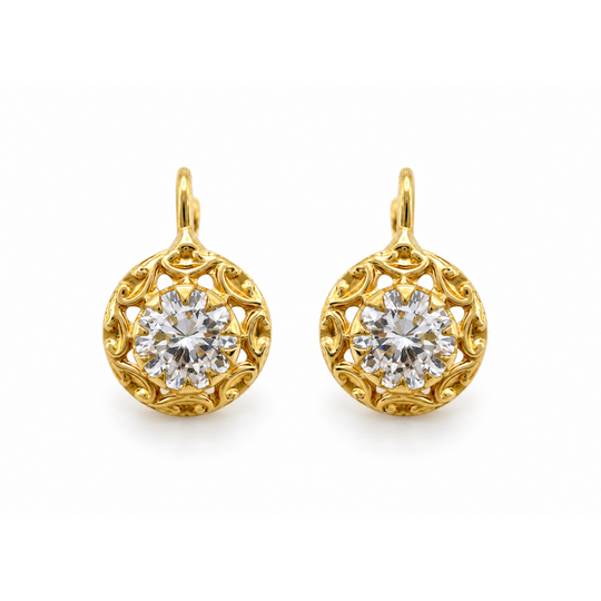 18ct Yellow Gold Drop Earrings
