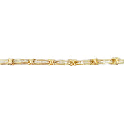 9ct Yellow Gold & Diamond Bracelet