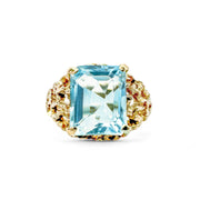 14ct Vintage Aquamarine Ring