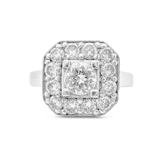 18ct White Gold Diamond Engagement Ring