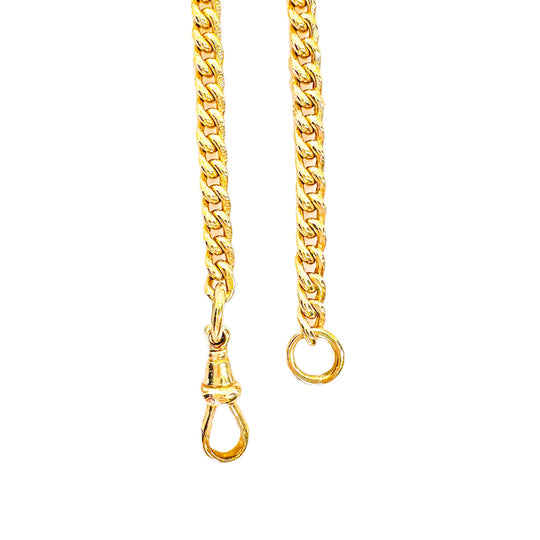 9ct Yellow Gold Curb Chain, 52cm 