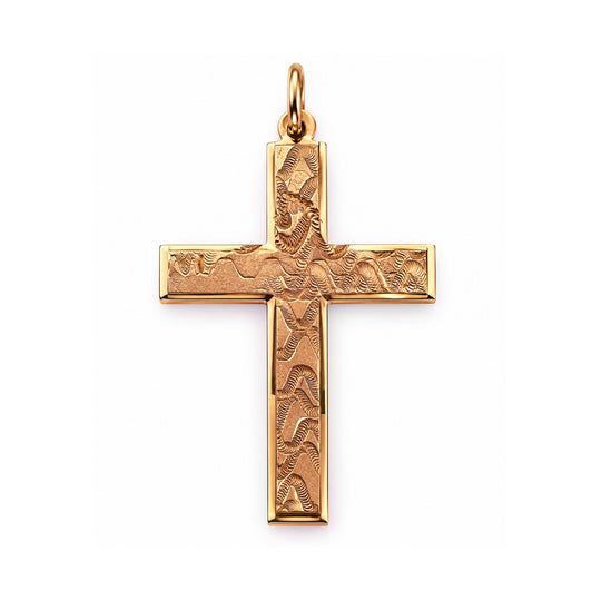 9ct Rose Gold Cross Pendant