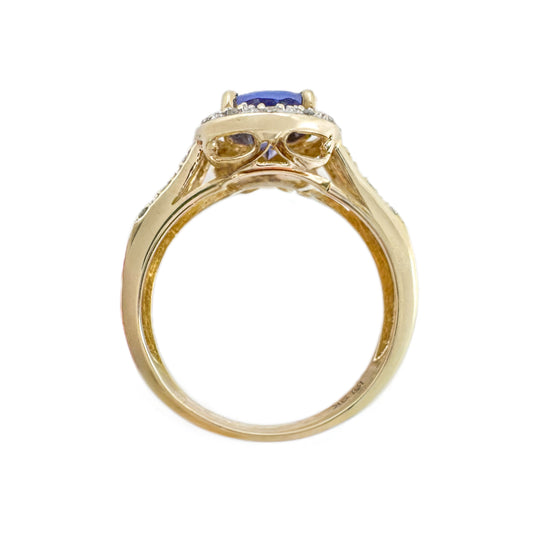 9ct Tanzanite & Diamond Dress Ring