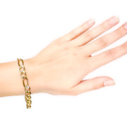 9ct Yellow Gold Figaro Bracelet