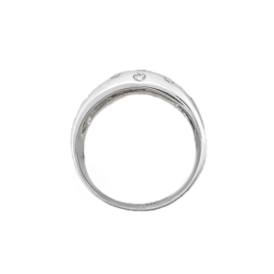 18ct White Gold Diamond Band 