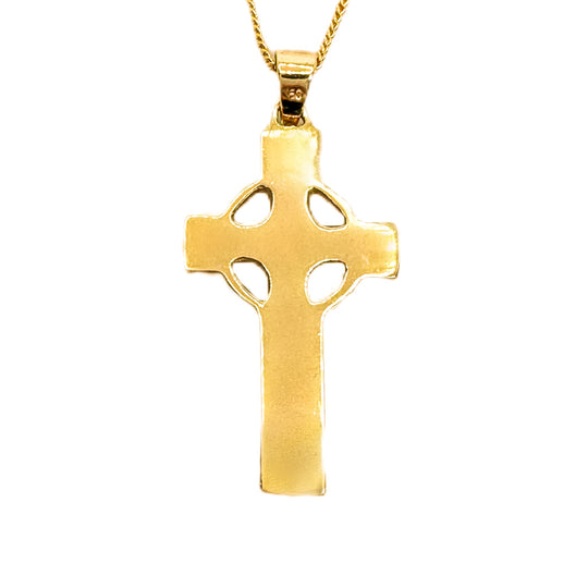 18ct Yellow Gold Celtic Cross Pendant