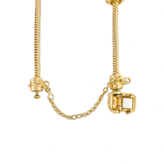 14ct Yellow Gold Pandora Charm Bracelet