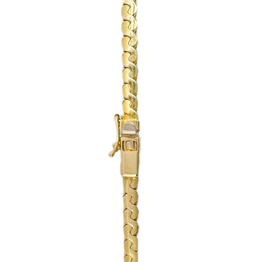  14ct Yellow & White Gold Diamond Necklet
