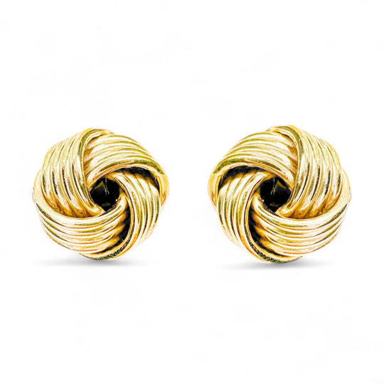 9ct Yellow Gold Knot Earrings