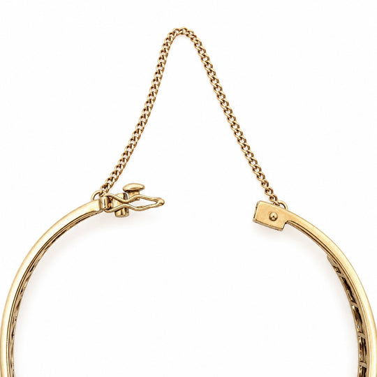 9ct Yellow Gold Diamond Bangle