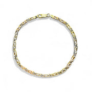 14ct Yellow, White & Rose Gold Bracelet