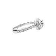 18ct White Gold Halo Diamond Engagement Ring