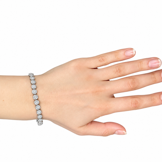 9ct White Gold Tennis Bracelet, 4.00cts
