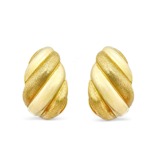 18ct Textured Vintage Earrings