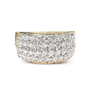 21ct Yellow Gold Encrusted Diamond Ring