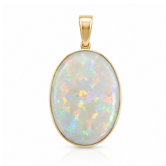 15ct Yellow Gold Opal Pendant, 15.00cts