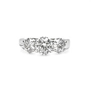 18ct White Gold Trilogy Diamond Ring