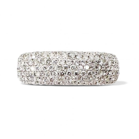 18 Karat Weißgold-Clusterring mit Diamanten