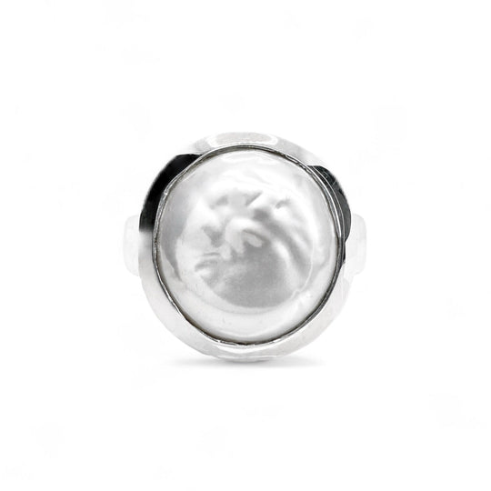 Perlenring aus Sterlingsilber