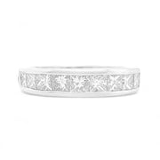 Platinum Princess Cut Diamond Band