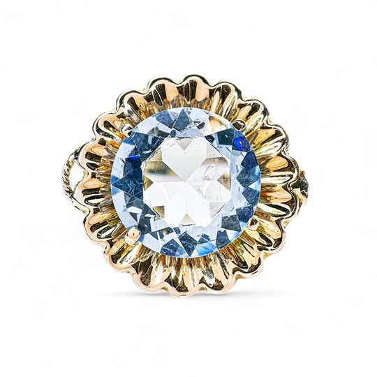 14 Karat Gelbgold-Topasring