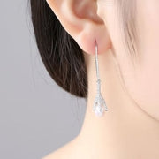 Sterling Silver Natural Pearl Drop Earrings 
