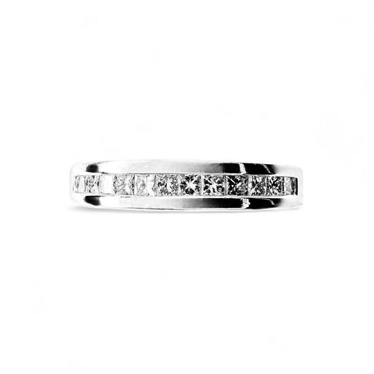 18ct White Gold Diamond Band