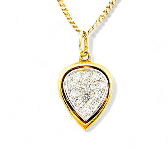 18ct Diamond Pear Pendant