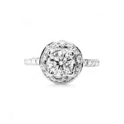 18ct White Gold Halo Diamond Engagement Ring