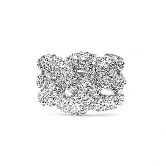 Sterling Silver Wide Weave Ring