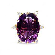 18ct Amethyst & Diamond Ring