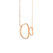 Rose Gold Double Circle Necklace 