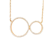 Rose Gold Double Circle Necklace