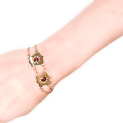 9ct Rose Gold Garnet Bracelet 