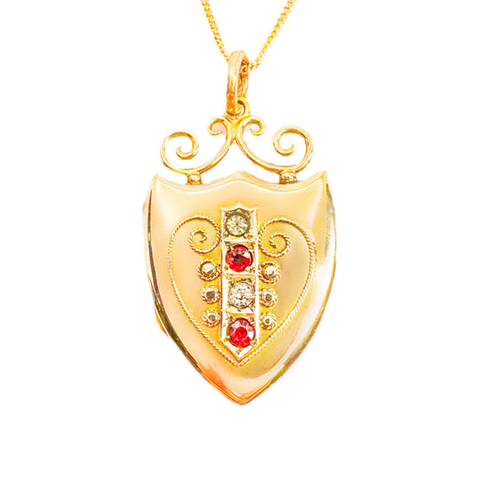 9ct Antique Shield Locket 