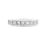 Platinum Princess Cut Diamond Band 