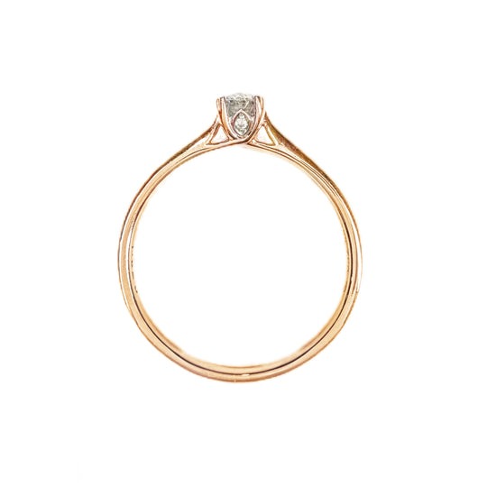 18ct Rose Gold Solitaire Diamond Ring