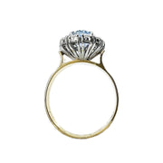 18ct Yellow Gold Ceylon Sapphire Diamond Ring